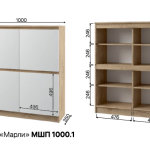 Тумба-комод (шкаф-пенал) Марли МШП 1000.1 ДСВ купить в Челябинске